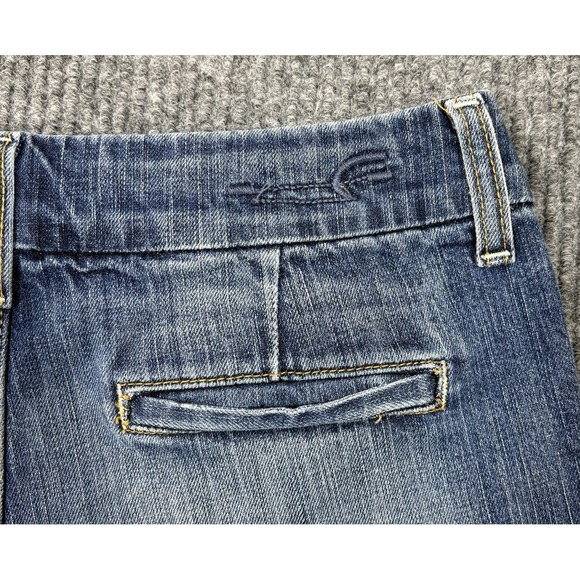 VTG American Eagle Distressed Denim Micro Mini Low Rise Shorts Sz 4 Y2K 2000s - Picture 3 of 10